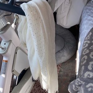 White sparkly scarf